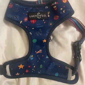 Lucy and Co. reversible dog harness Space doodle size small